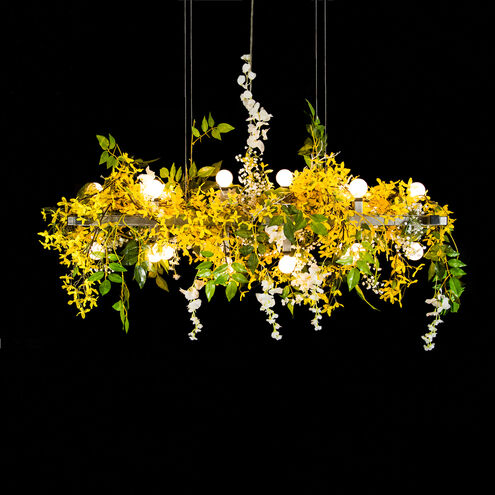 Matrix Floral 16 Light 42 inch Linear Suspension Chandelier Ceiling Light